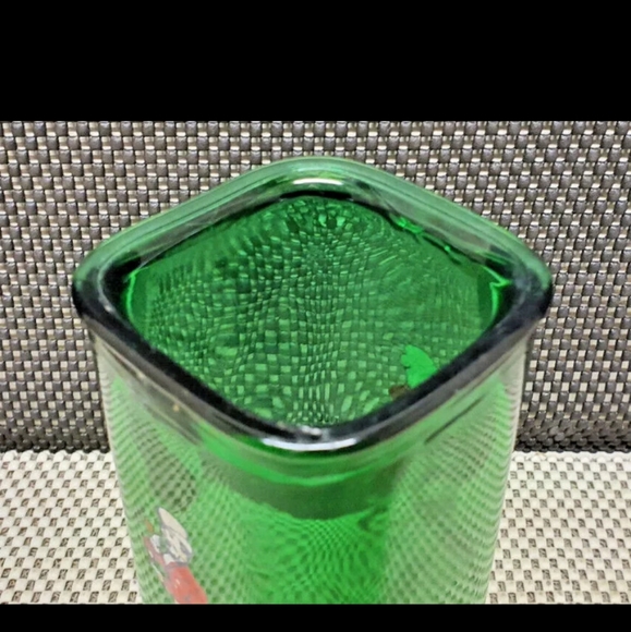 Small Vase Glass Green Scotch Whisky Johnnie Walker Collection used - Picture 3 of 5